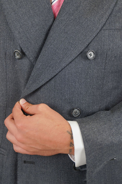 Giacca HIKARI Rifinito due Petti - Grigio