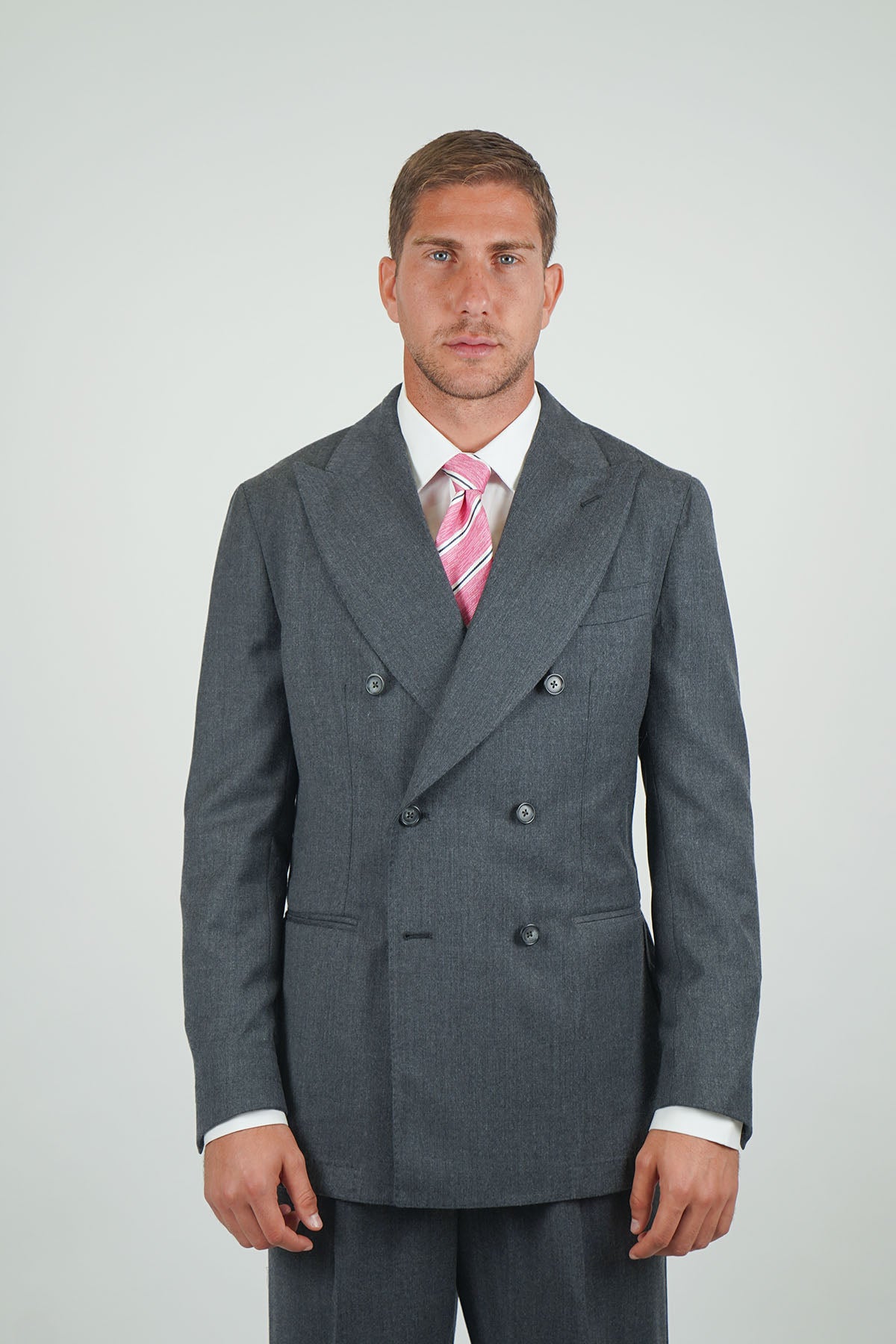 Giacca HIKARI Rifinito due Petti - Grigio