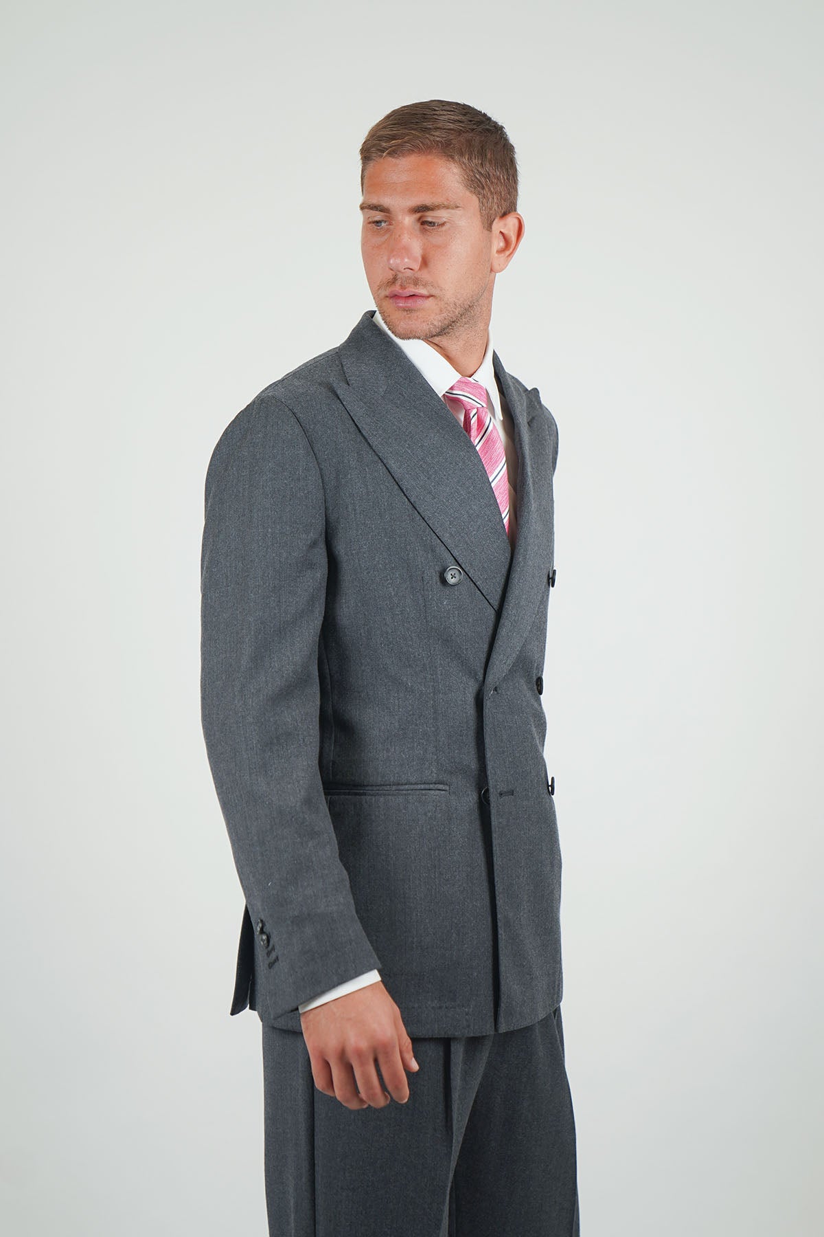 Giacca HIKARI Rifinito due Petti - Grigio