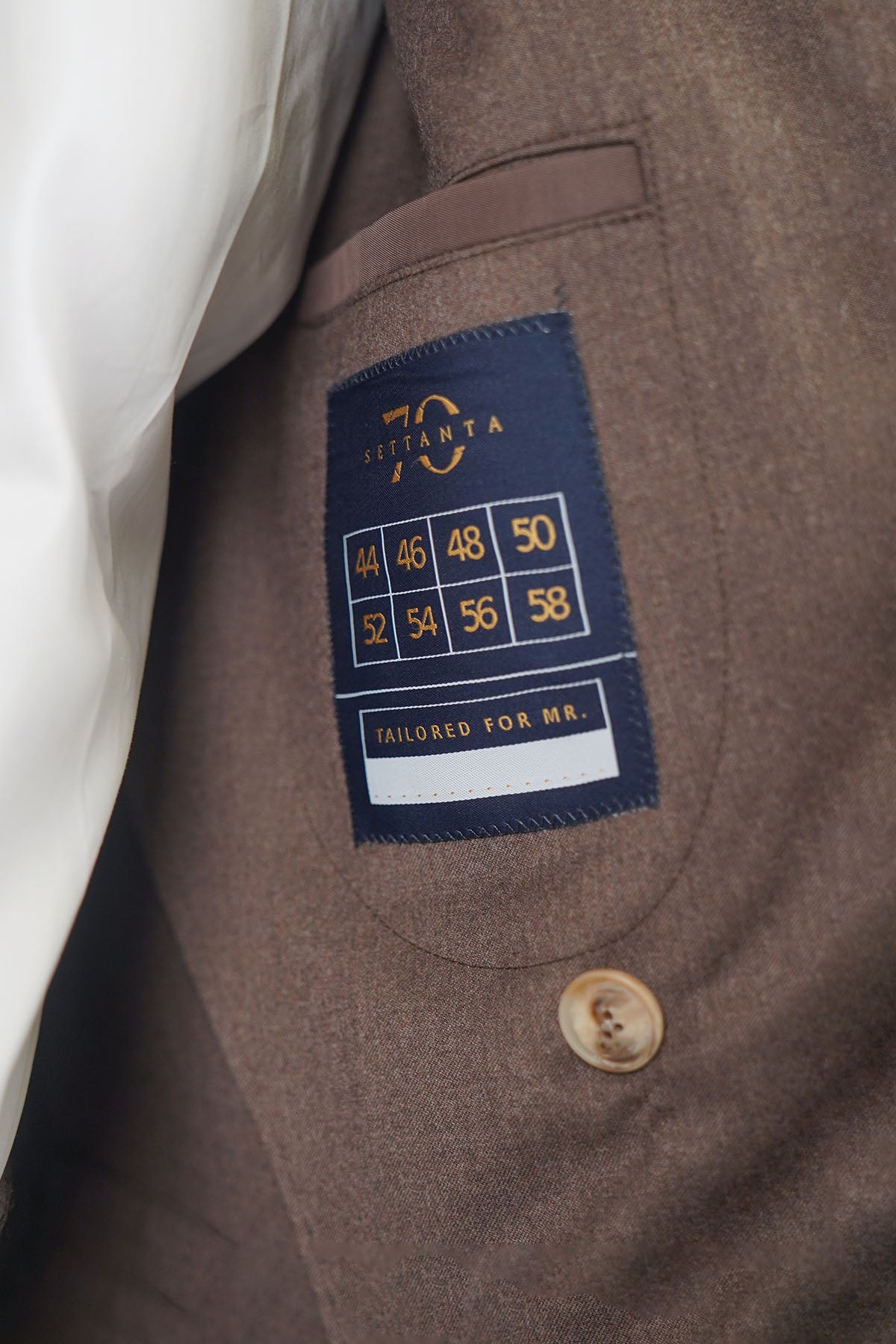 Giacca HIKARI Rifinito due Petti - Tortora