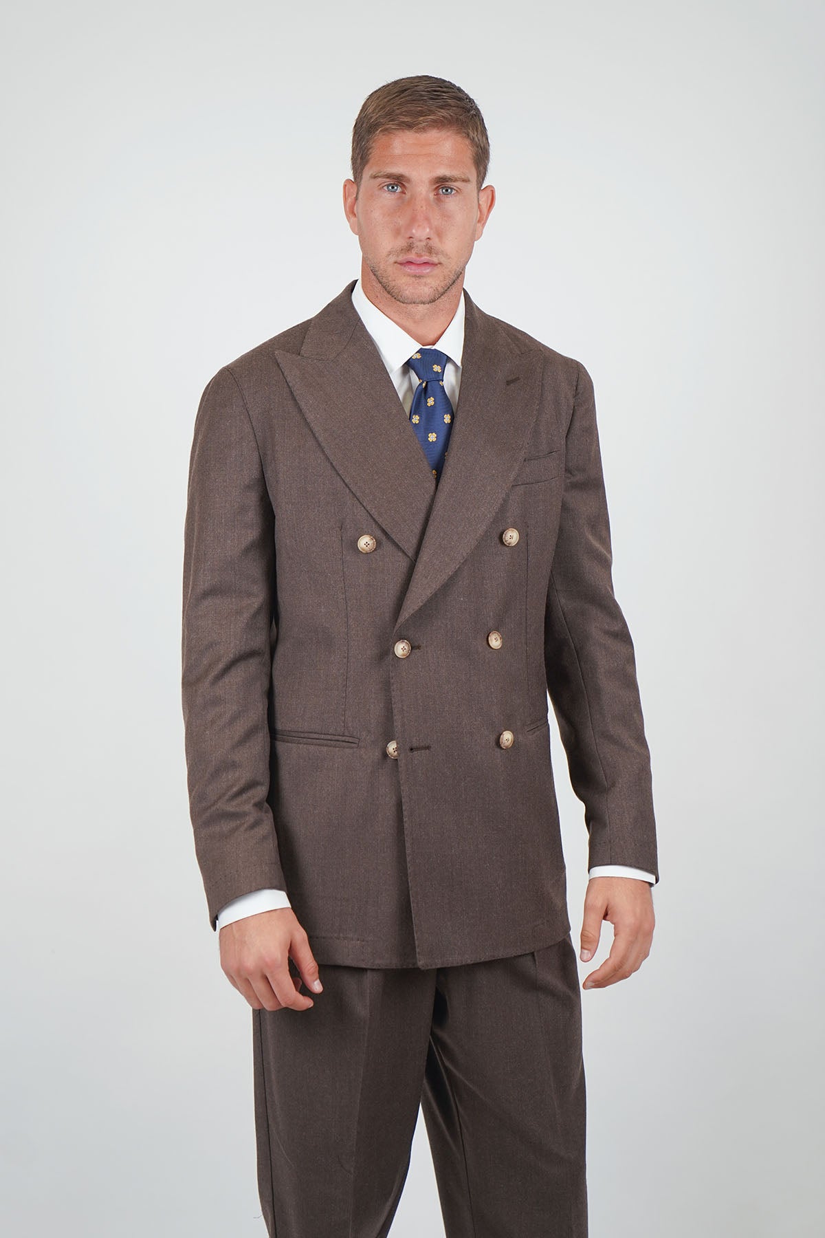 Giacca HIKARI Rifinito due Petti - Tortora