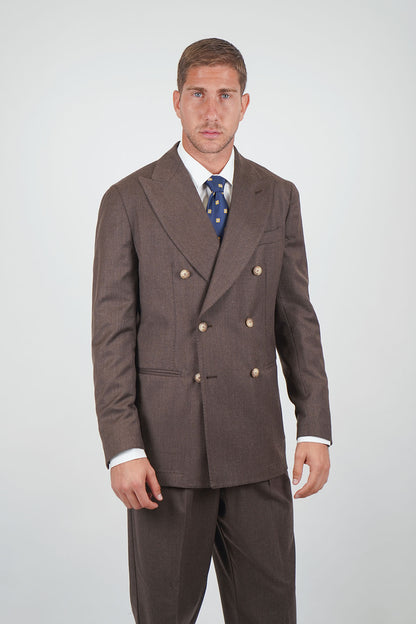 Giacca HIKARI Rifinito due Petti - Tortora