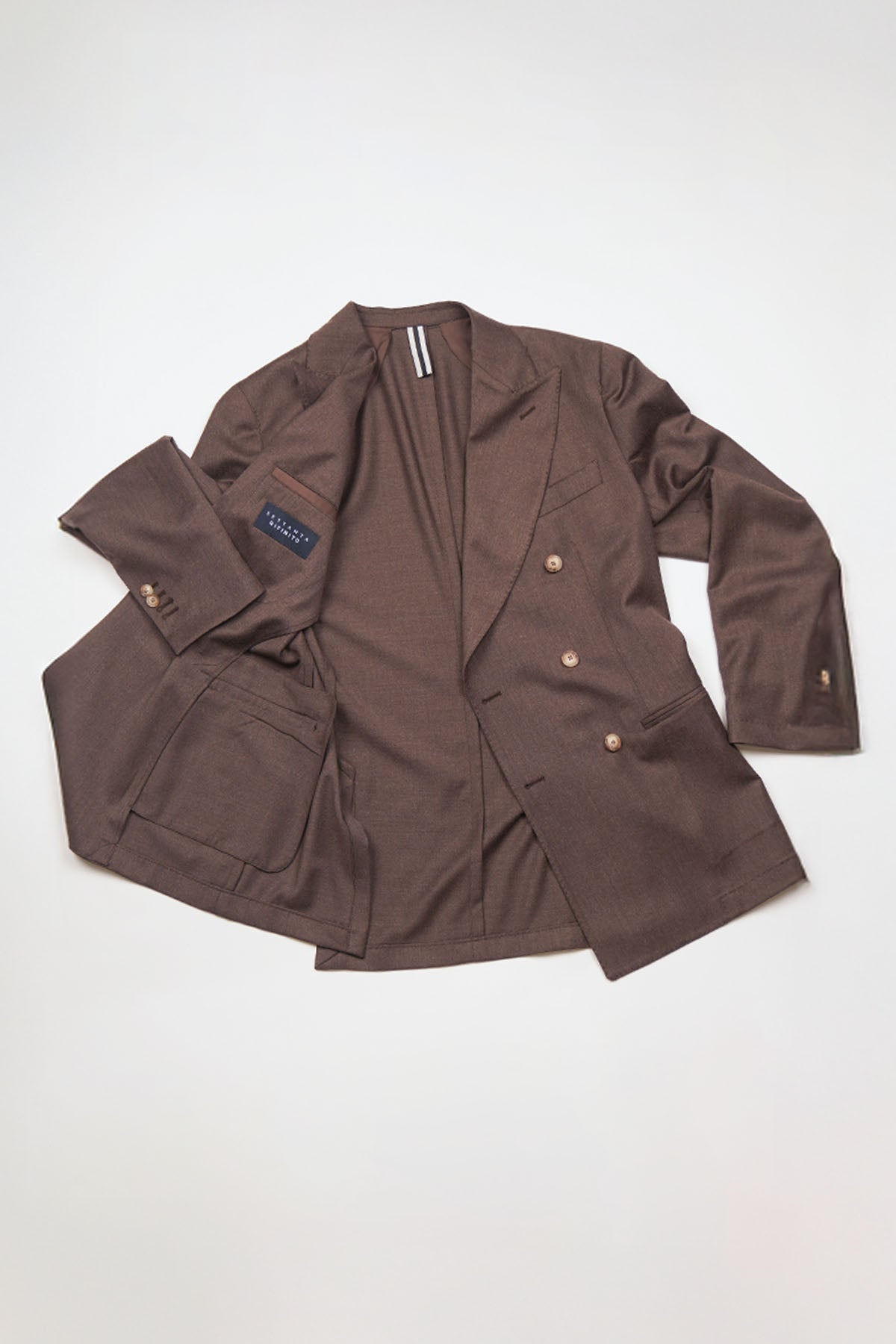 Giacca HIKARI Rifinito due Petti - Tortora