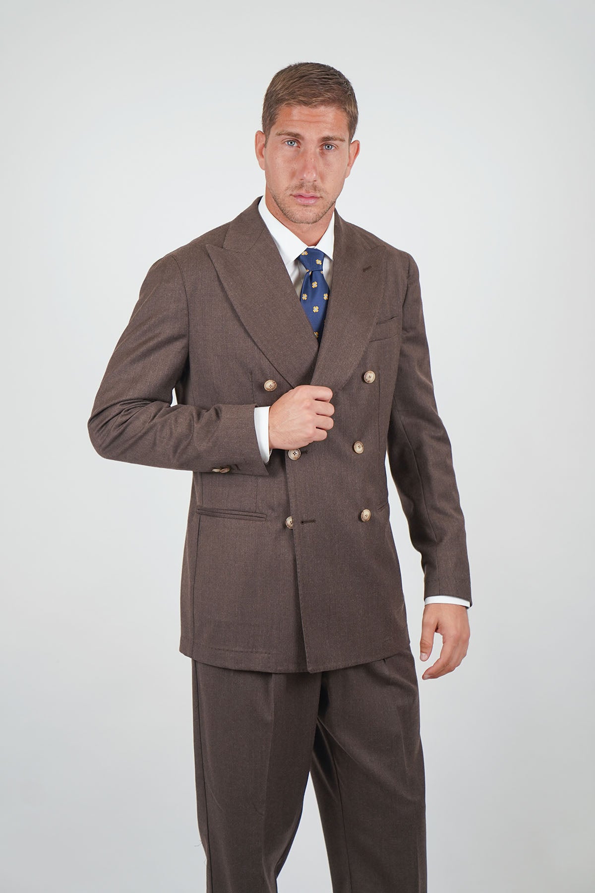 Giacca HIKARI Rifinito due Petti - Tortora