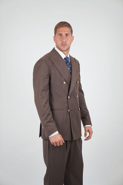 Giacca HIKARI Rifinito due Petti - Tortora