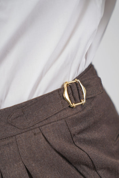 Pantalone KEGO Rifinito 2 Pinces - Tortora