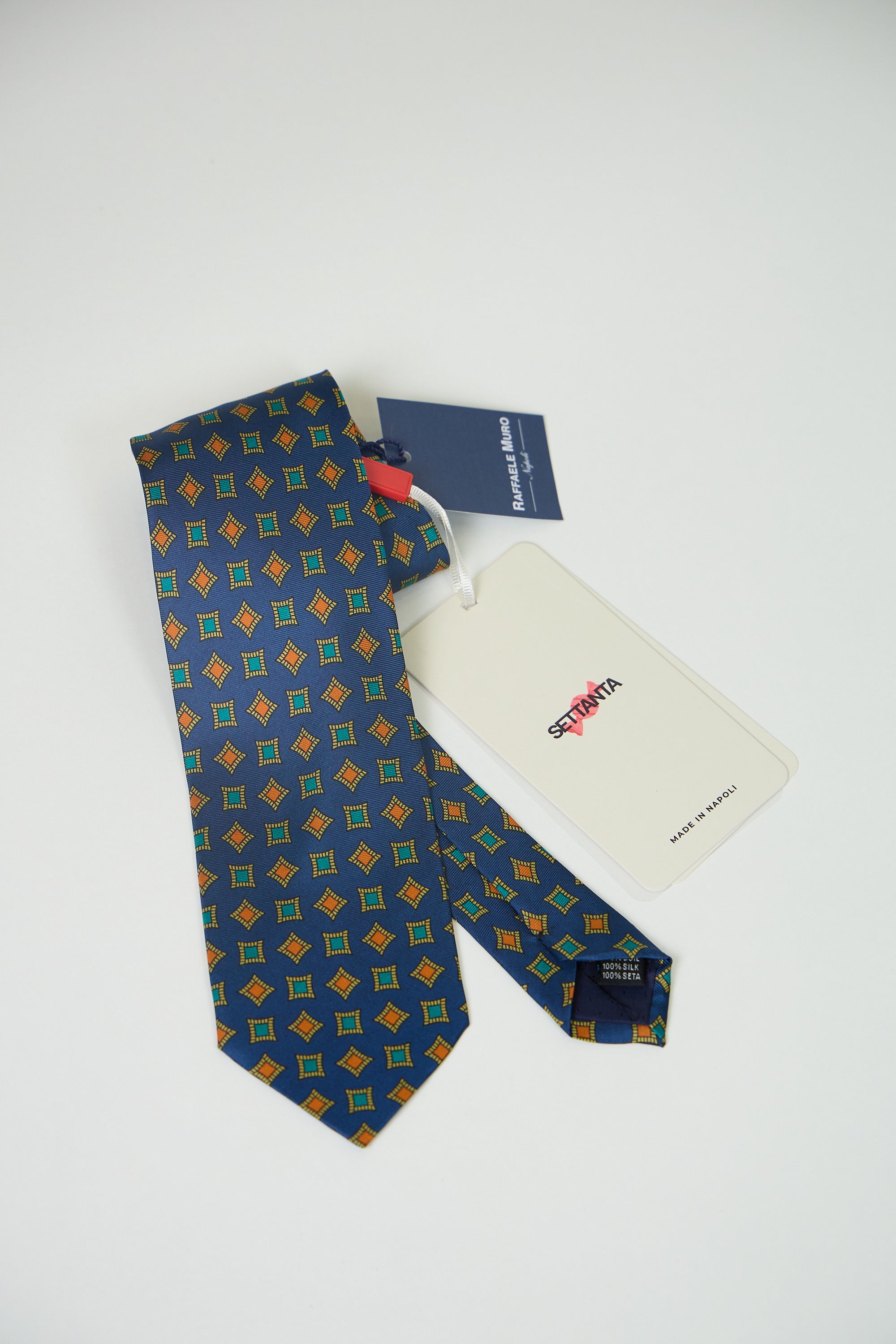 Cravatta RAFFAELE MURO Twill Stampato Seta 100% CM 8