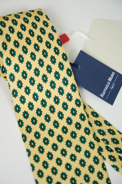 Cravatta RAFFAELE MURO Twill Stampato Seta 100% CM 8