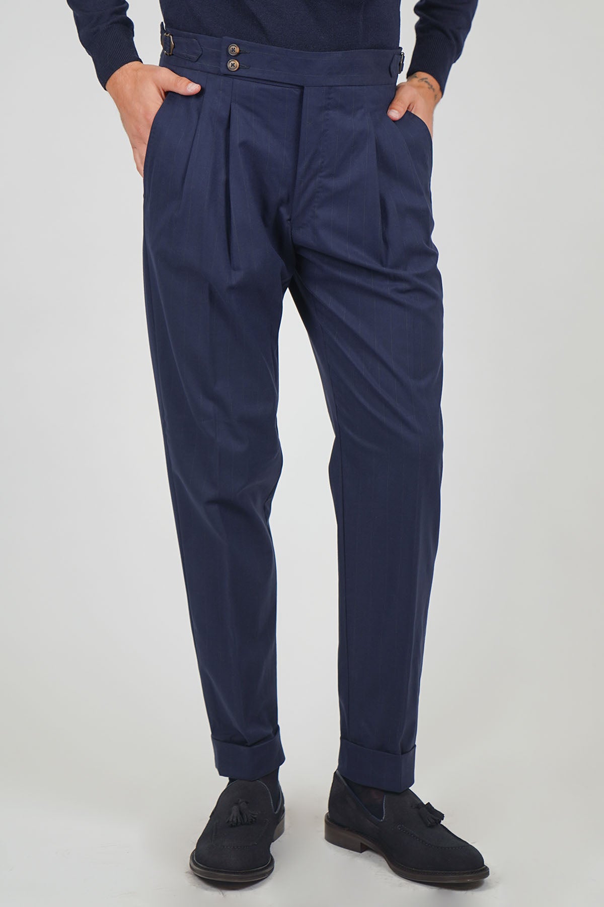 Pantalone MASAAKI - Blue Gessato