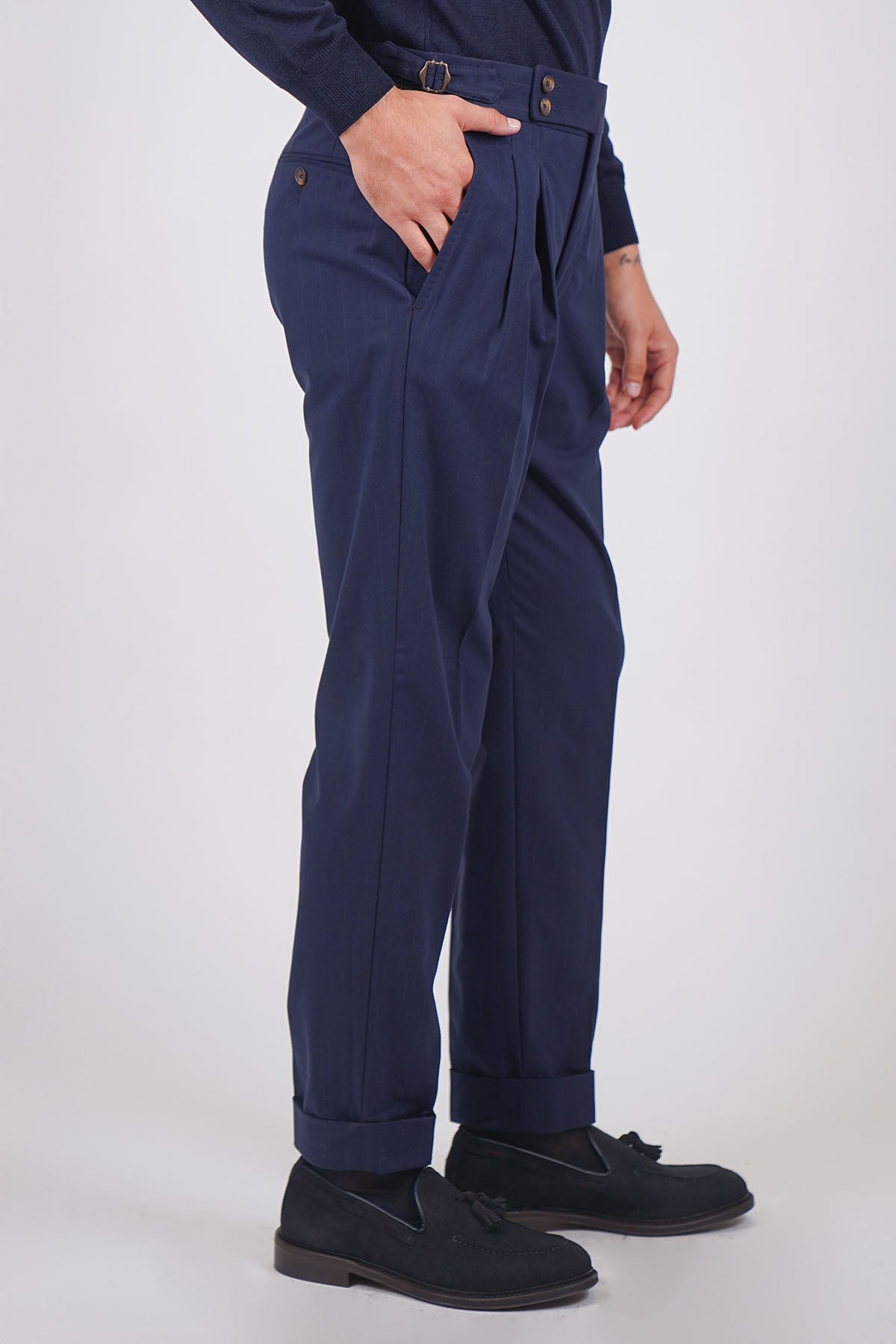 Pantalone MASAAKI - Blue Gessato