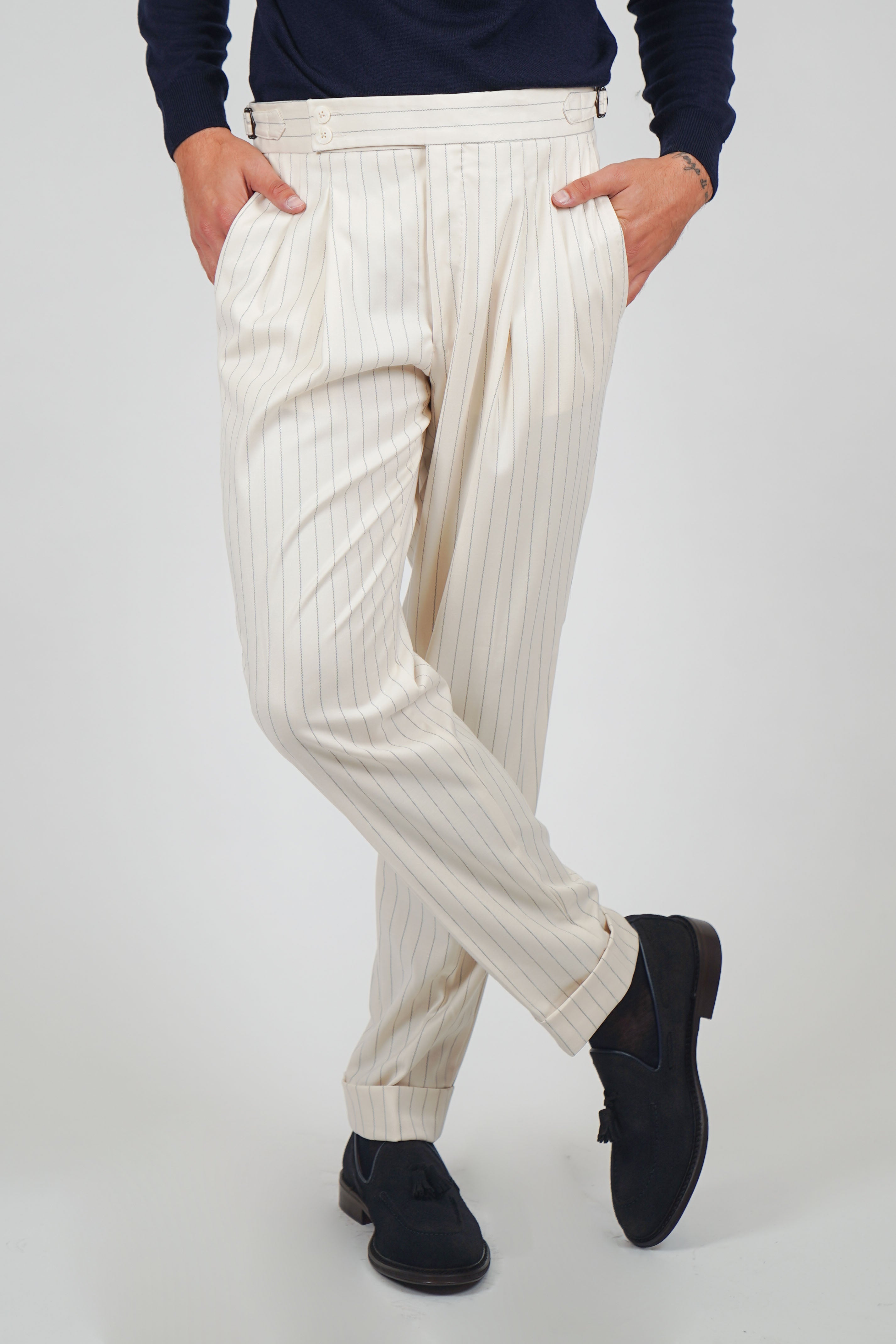 Pantalone MASAAKI - Beige Gessato