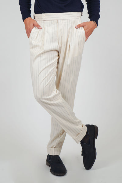 Pantalone MASAAKI - Beige Gessato