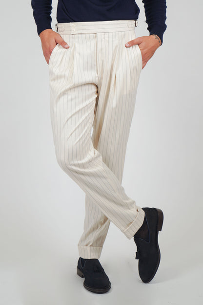 Pantalone MASAAKI - Beige Gessato