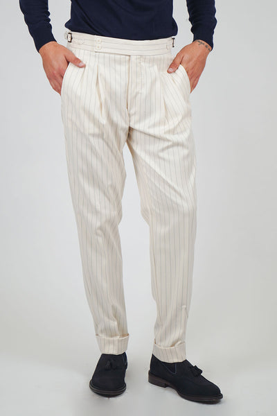 Pantalone MASAAKI - Beige Gessato