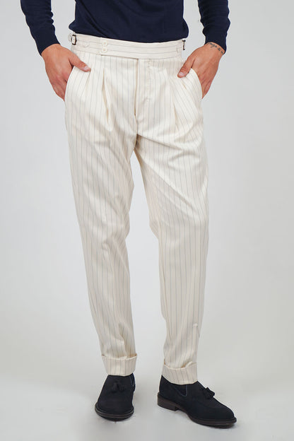 Pantalone MASAAKI - Beige Gessato