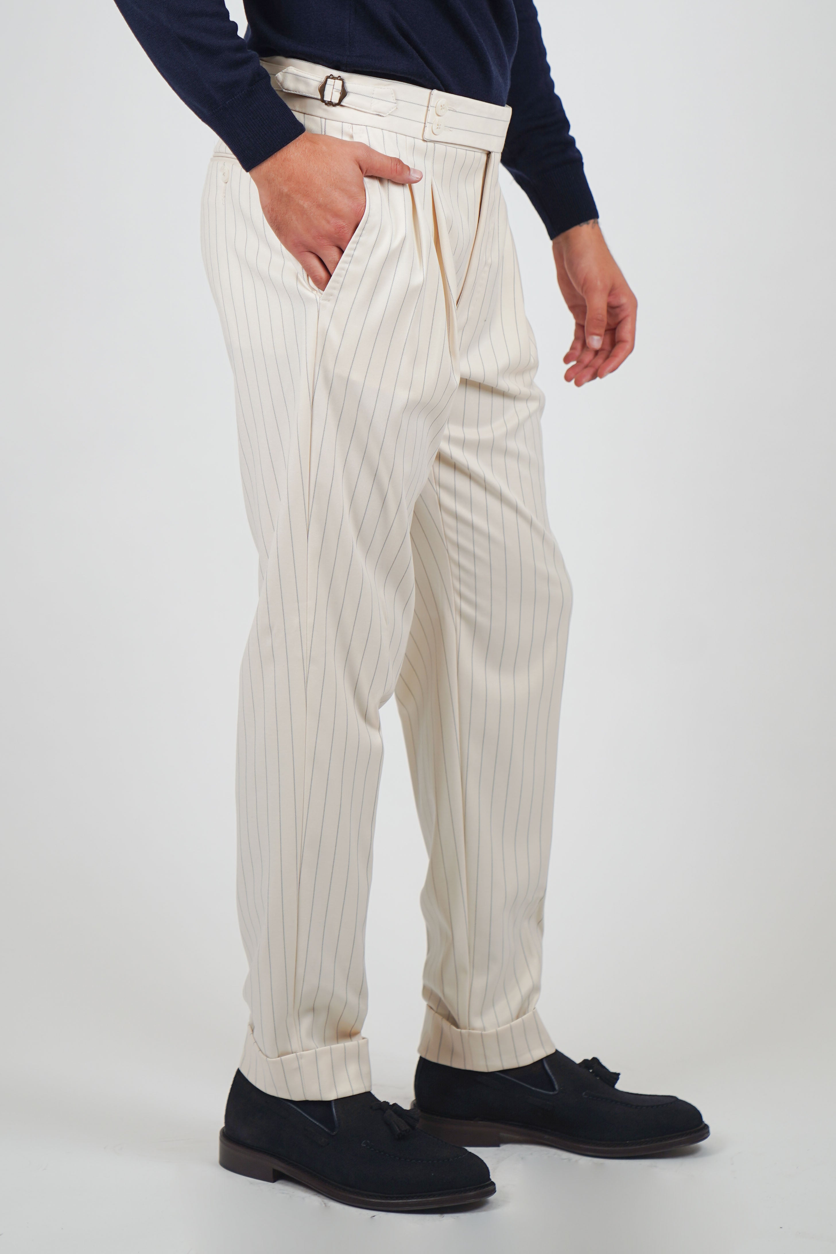 Pantalone MASAAKI - Beige Gessato