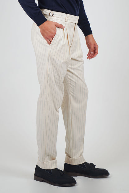 Pantalone MASAAKI - Beige Gessato