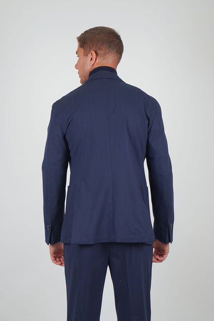 Giacca NAOYA due Petti - Blue Gessato