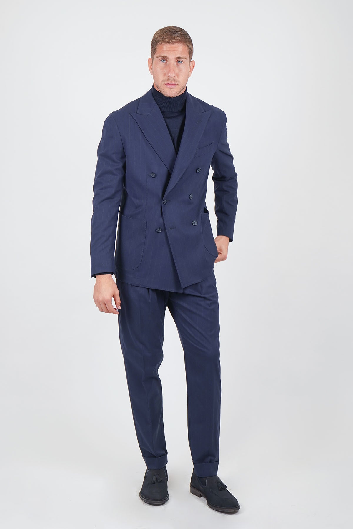 Pantalone MASAAKI - Blue Gessato