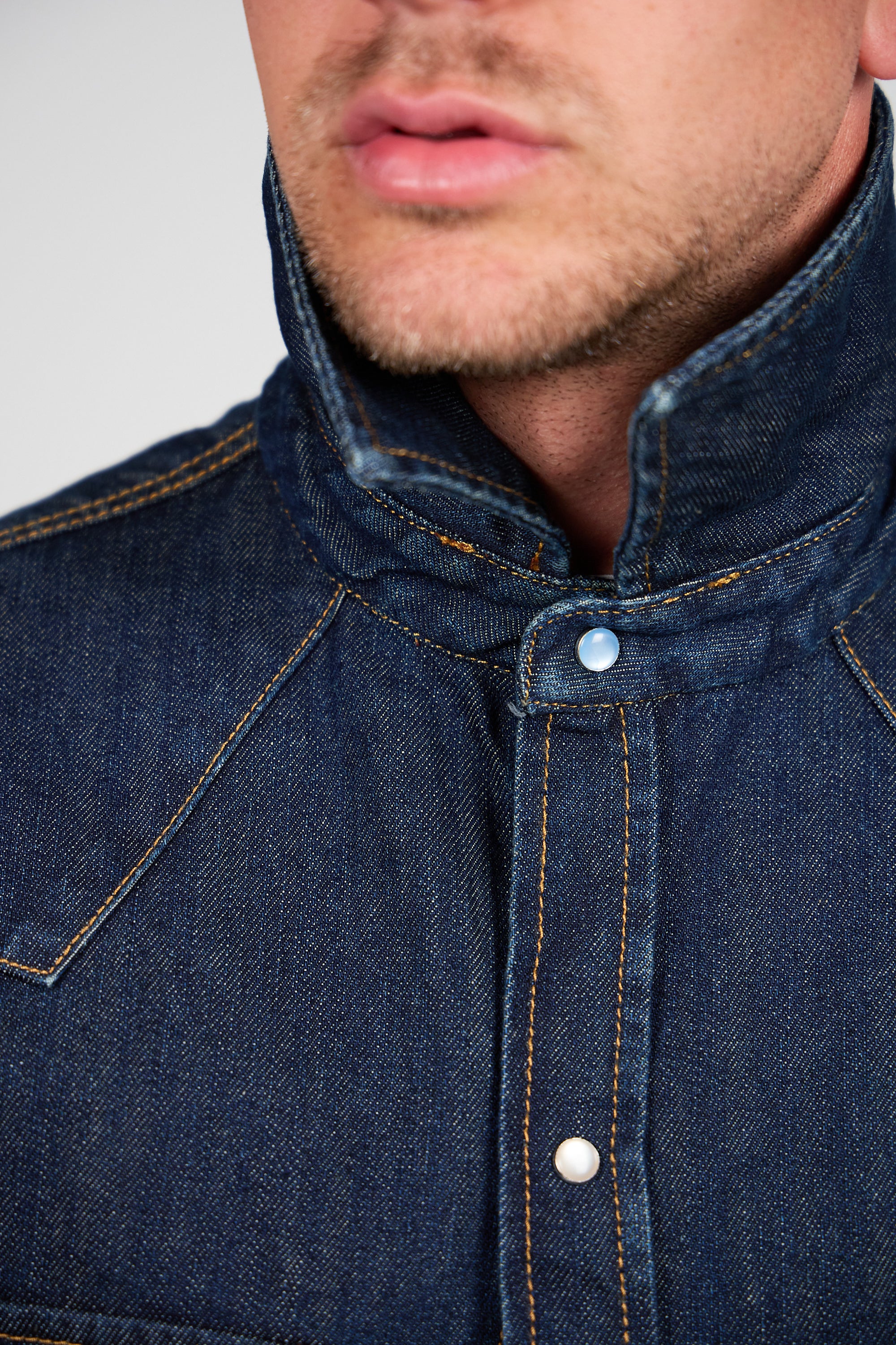 Overshirt ROGO Camicia Texana - Lavaggio Sabbiato Indaco