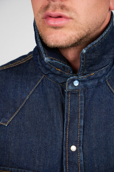 Overshirt ROGO Camicia Texana - Lavaggio Sabbiato Indaco