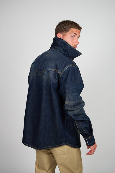 Overshirt ROGO Camicia Texana - Lavaggio Sabbiato Indaco