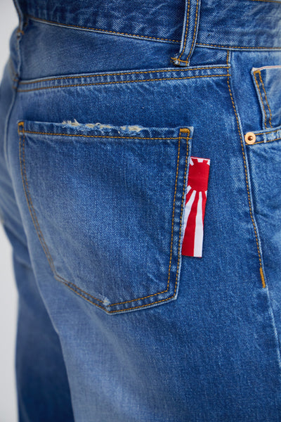 Jeans ROGO Cimosato - Straight Fit Lavaggio Stone Wash Ripped