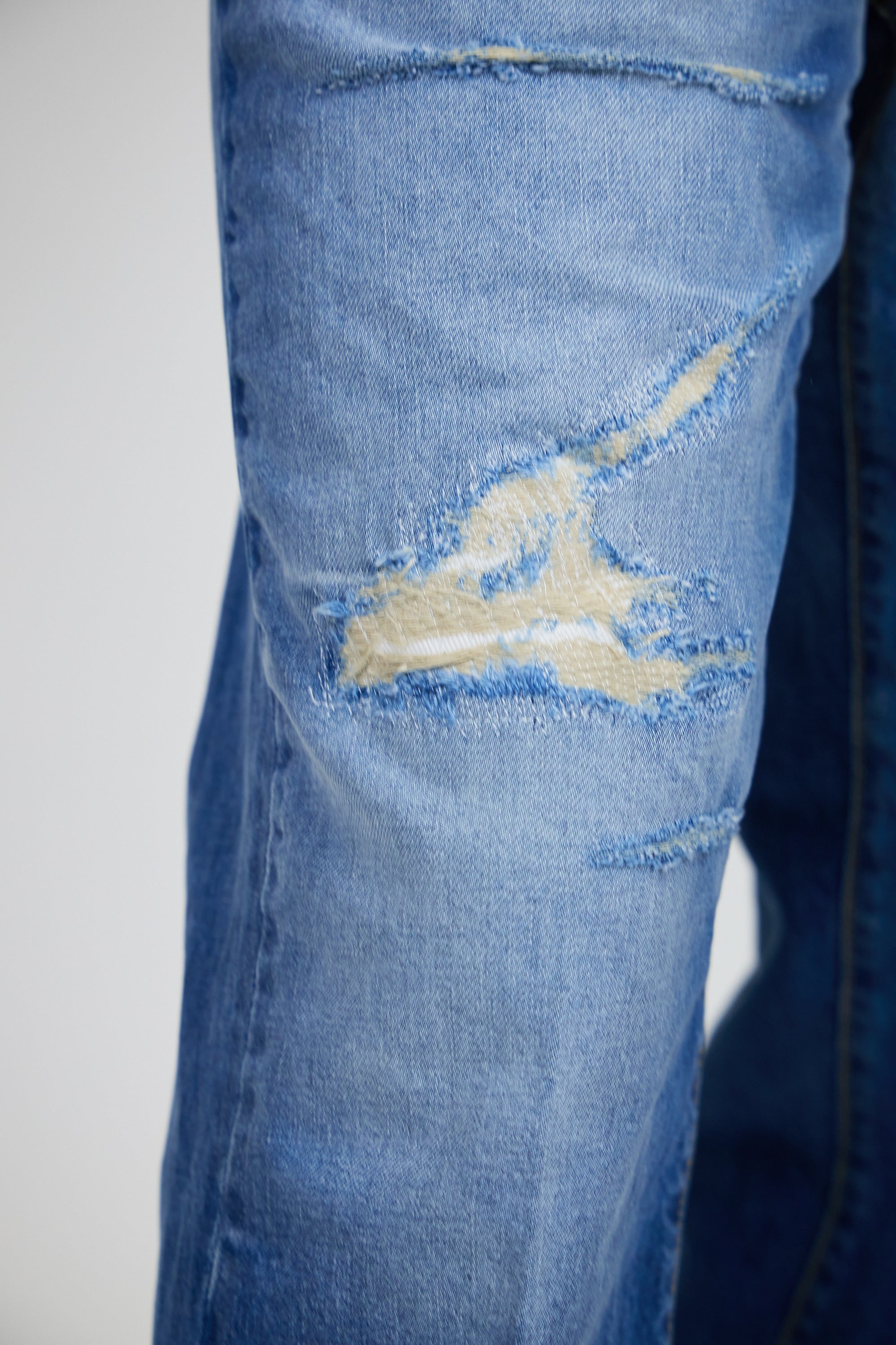 Jeans ROGO Cimosato - Straight Fit Lavaggio Stone Wash Ripped