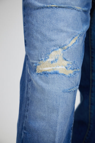 Jeans ROGO Cimosato - Straight Fit Lavaggio Stone Wash Ripped