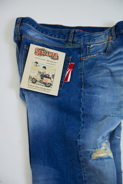 Jeans ROGO Cimosato - Straight Fit Lavaggio Stone Wash Ripped