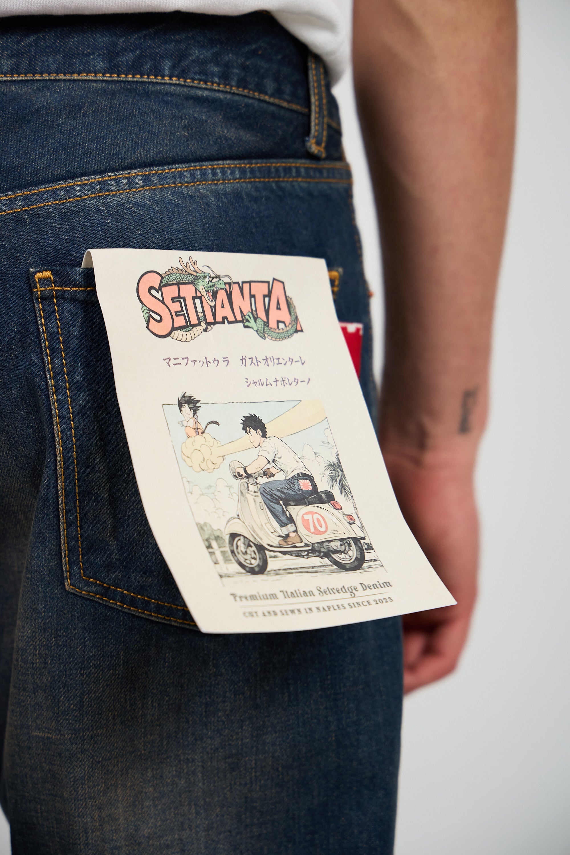 Jeans ROGO Cimosato - Straight Fit Lavaggio Sabbiato Indaco