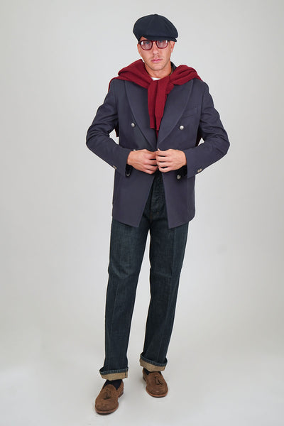 Giacca Blazer SENTIERO Rifinito - Blue Tinto