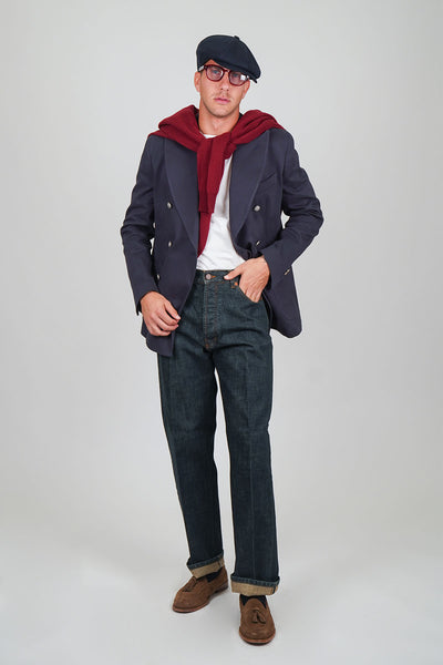 Giacca Blazer SENTIERO Rifinito - Blue Tinto