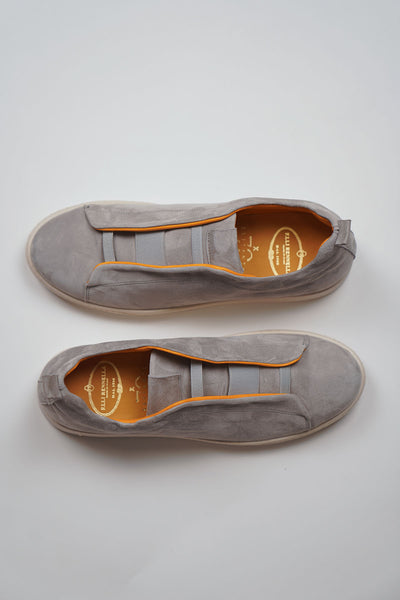 Sneakers 3 ELASTICI Camoscio Grigio Fondo Ambra
