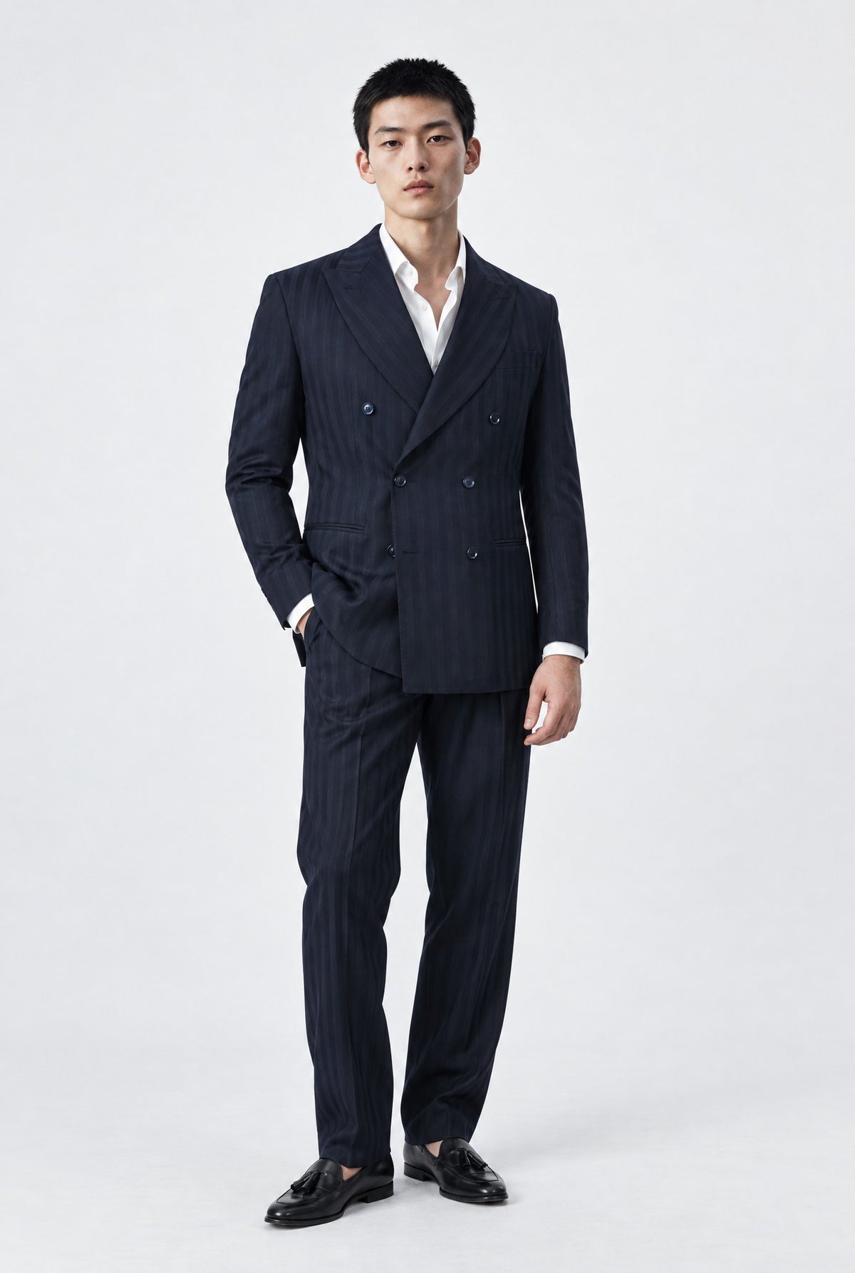 Abito IZANAGI - Blue Herringbone - SETTANTA