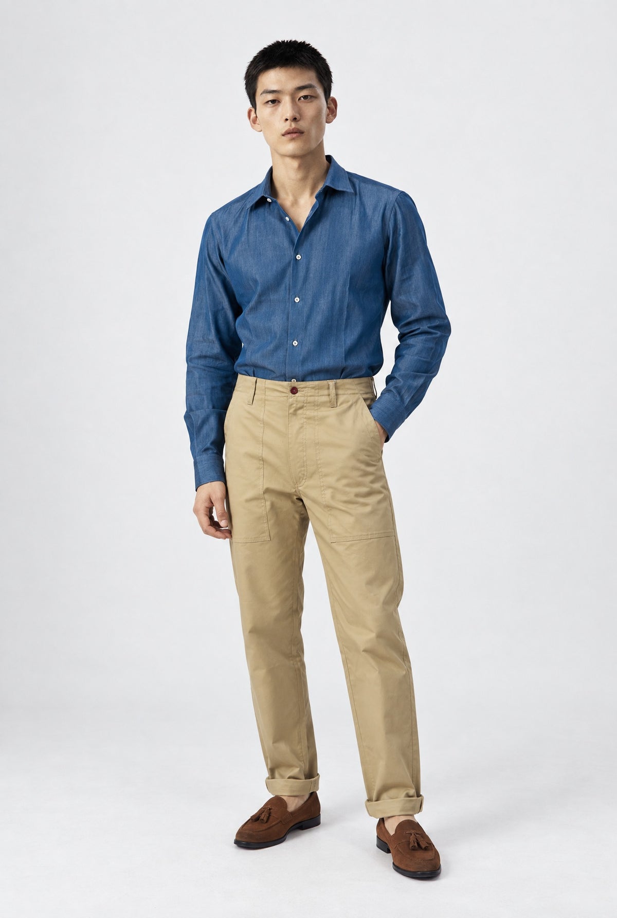 Camicia Cotone Denim RIN - Denim - SETTANTA