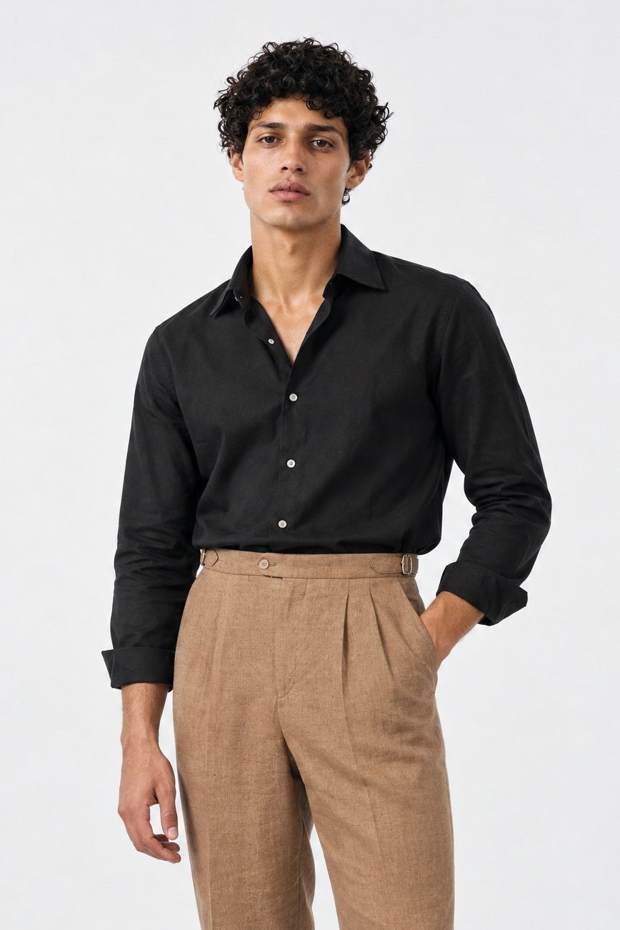Camicia MIO Cotone Capri - Nero - SETTANTA