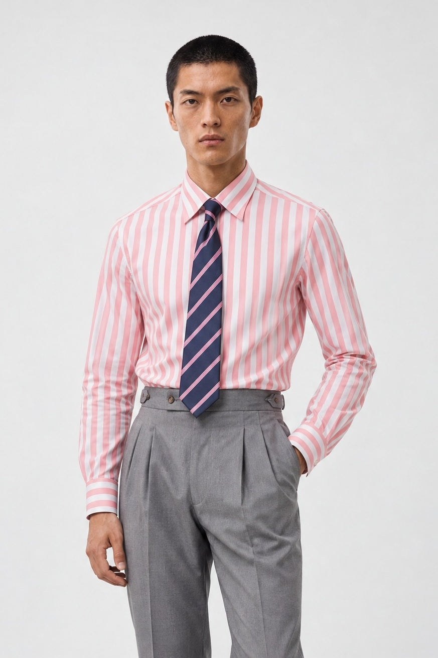 Camicia MIO Cotone - Riga Rosa - SETTANTA