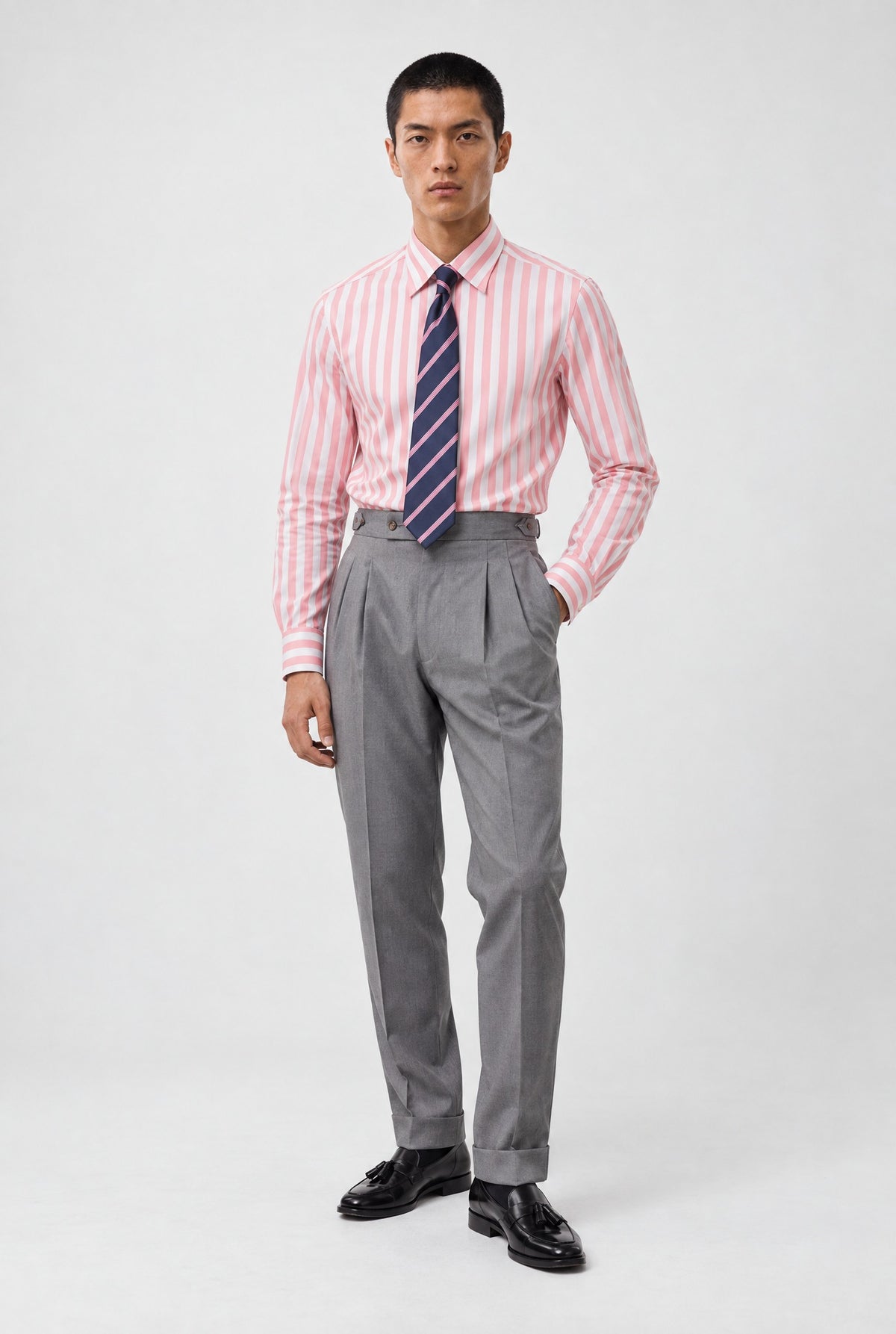 Camicia MIO Cotone - Riga Rosa - SETTANTA