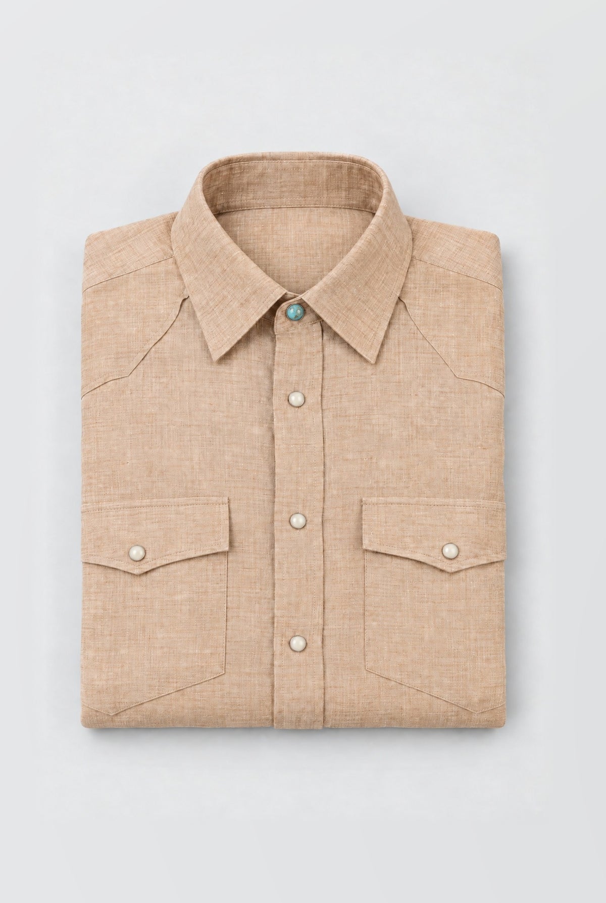 Camicia RIKU Texana - Lino Beige - SETTANTA
