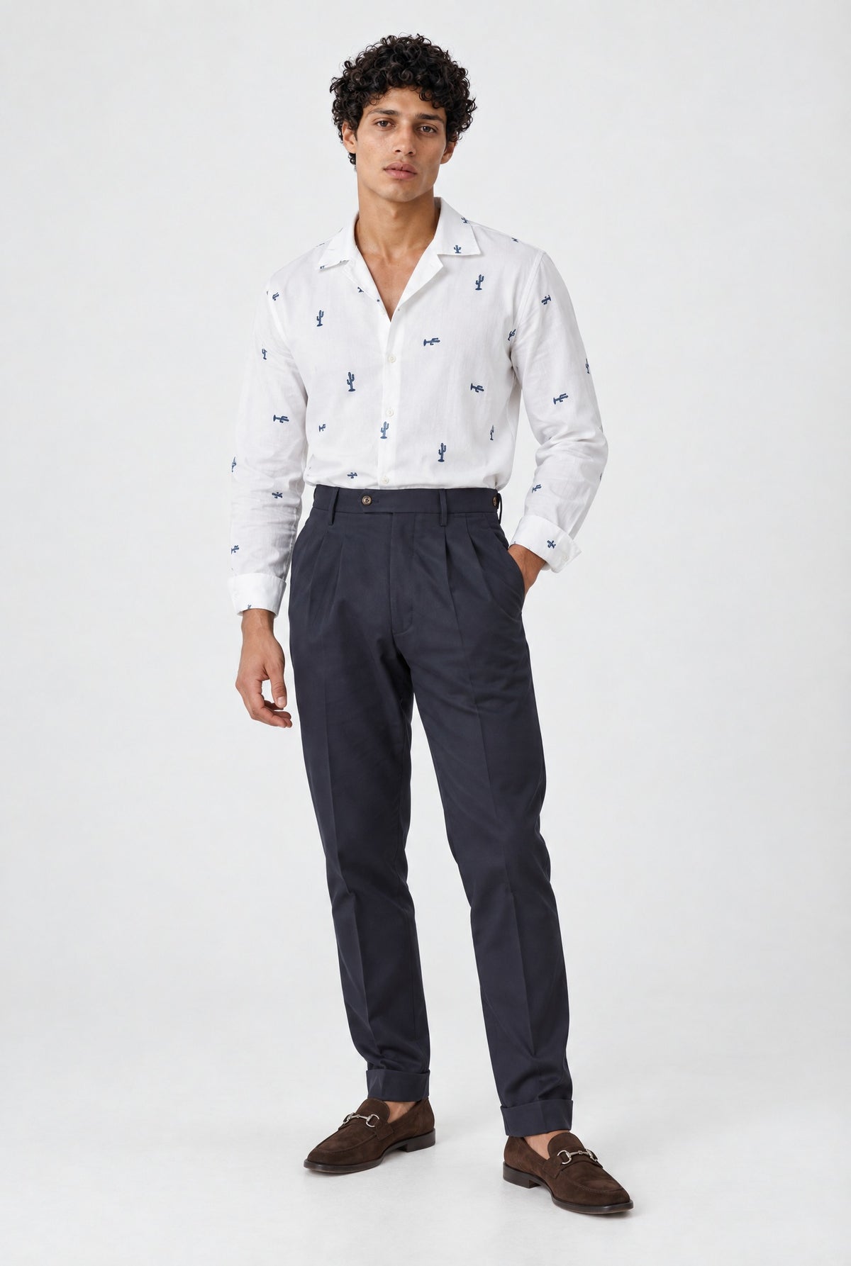 Camicia RIKU Stampa - Bianco - SETTANTA