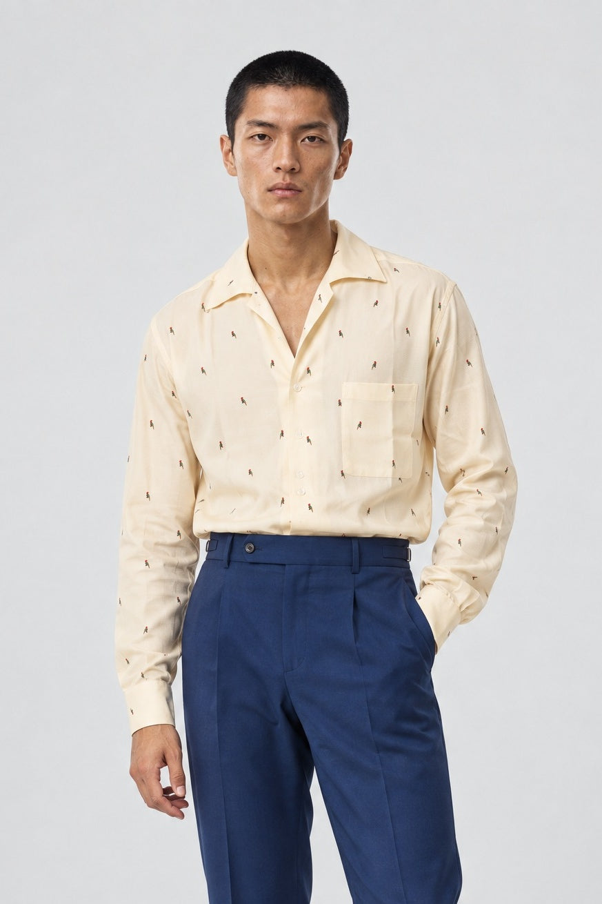 Camicia RIKU Stampa - Giallo - SETTANTA
