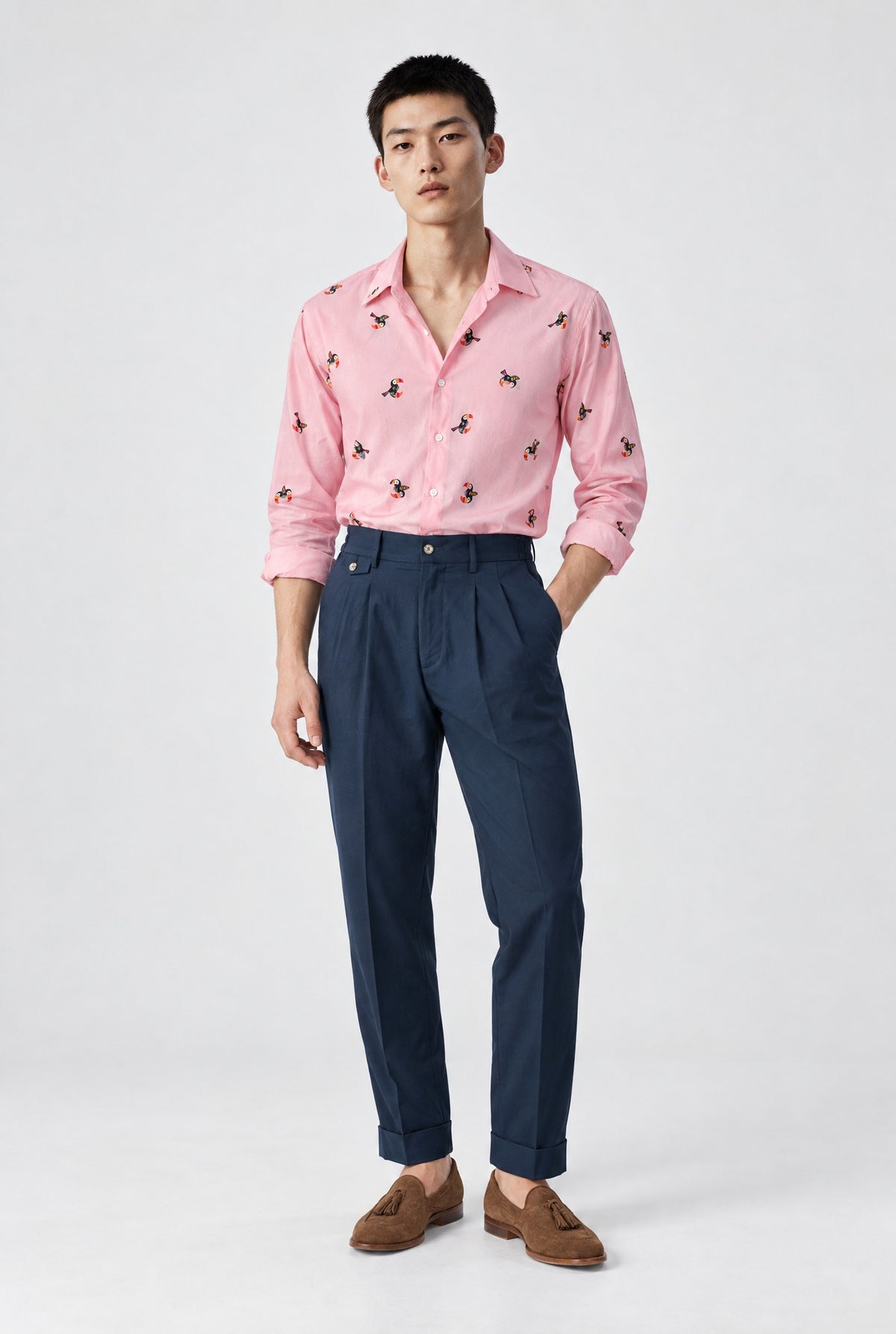 Camicia RIKU Stampa - Rosa - SETTANTA