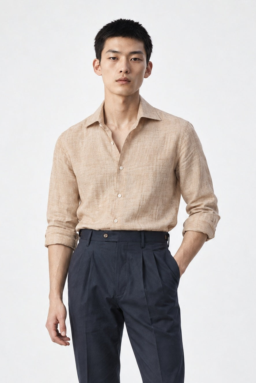 Camicia YUKI Lino - Beige - SETTANTA