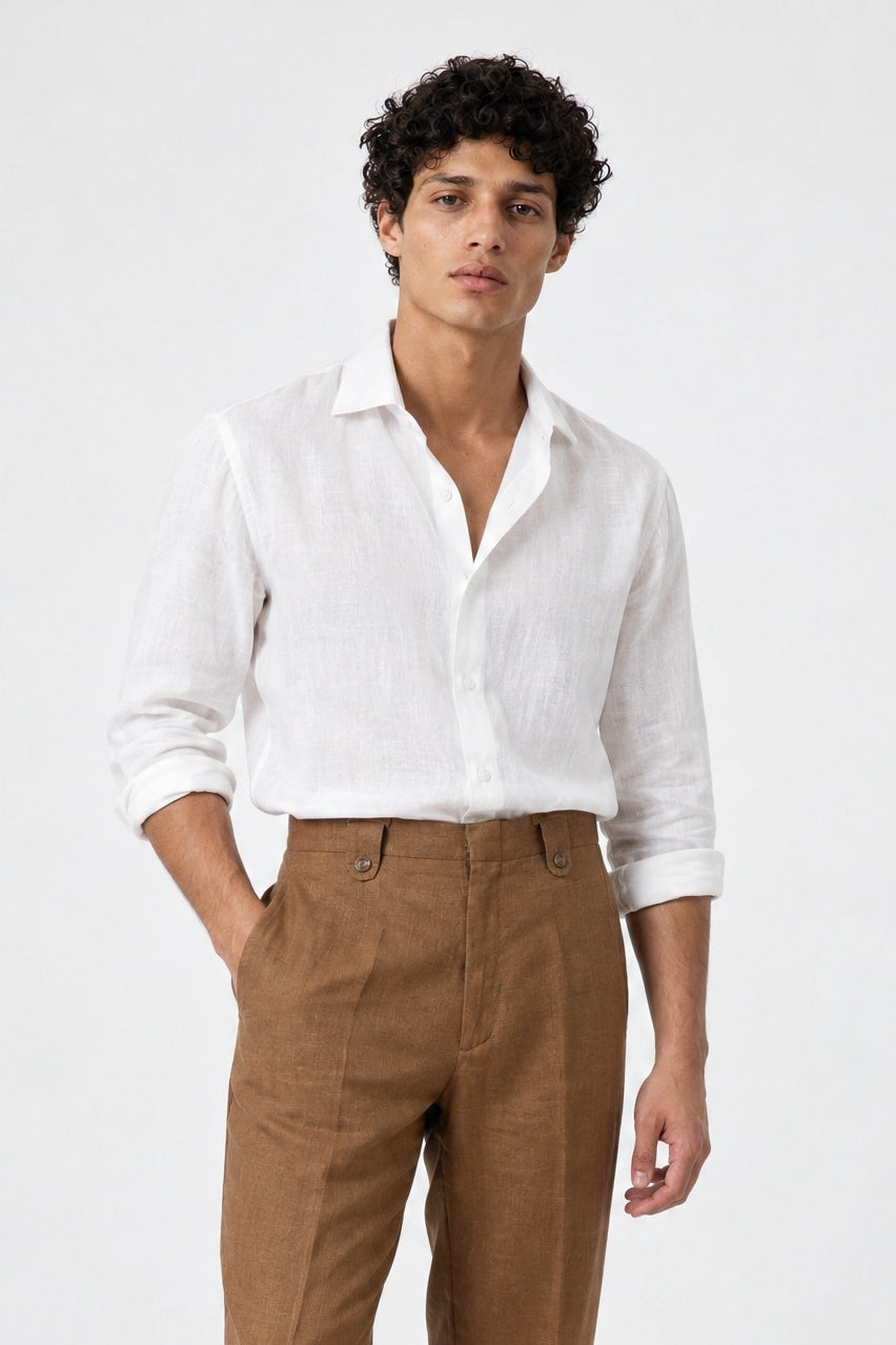 Camicia YUKI Lino - Bianco - SETTANTA