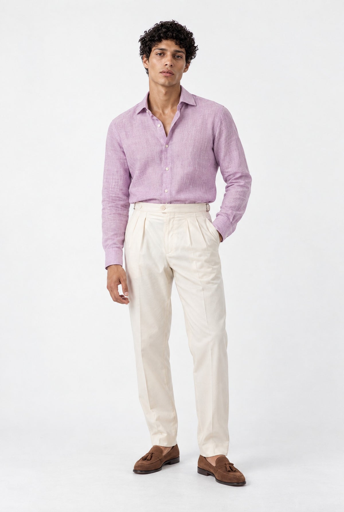 Camicia YUKI Lino - Lilla - SETTANTA