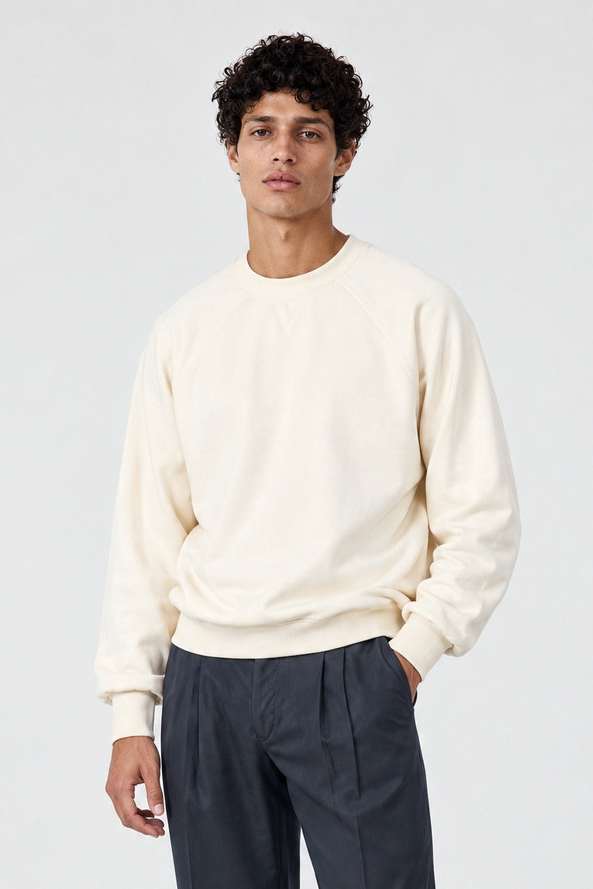 Felpa Girocollo REN Sprezzatura Raglan - Panna - SETTANTA