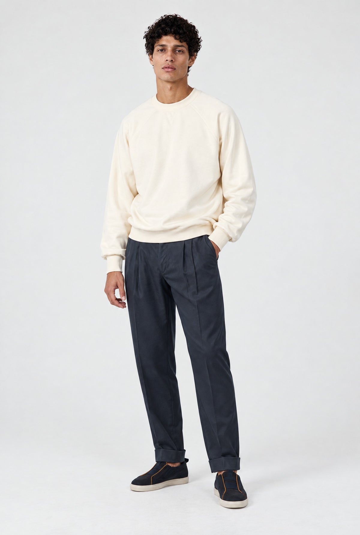 Felpa Girocollo REN Sprezzatura Raglan - Panna - SETTANTA