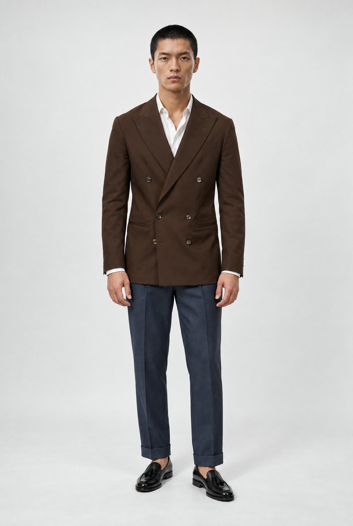 Giacca Abito SETTANTA Blazer Rifinito due Petti - Testa di Moro - SETTANTA