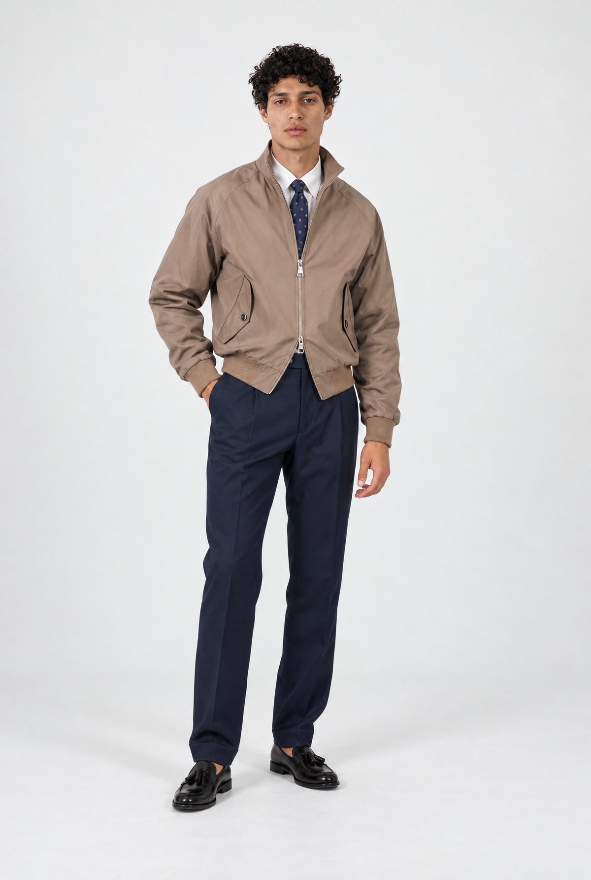 Giacca Bomber KITETTO College - Beige - SETTANTA